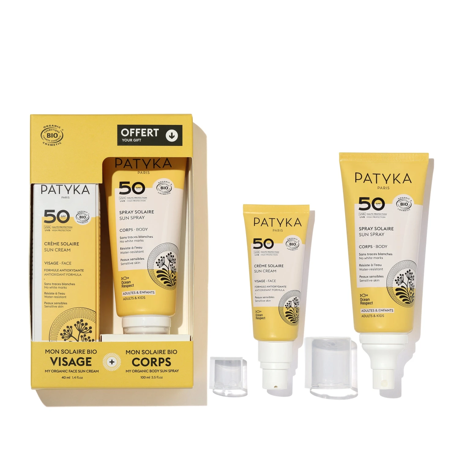 Coffret Solaire SPF50+ Visage & Corps 3 Coffret Solaire SPF50+ Visage & Corps
