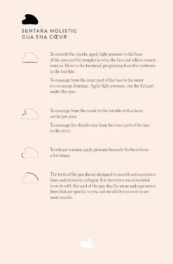 Gua Sha Cœur Quartz Rose à Dents -Cosmétiques De Mode Gua sha coeur EN 1