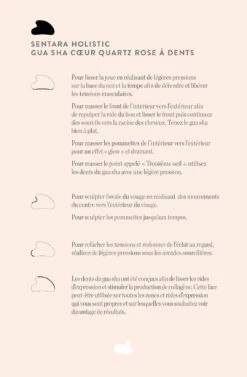 Gua Sha Cœur Quartz Rose à Dents -Cosmétiques De Mode Gua sha coeur quartz rose a dents FR