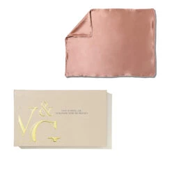 Taie D'Oreiller En Soie Format Rectangle -Cosmétiques De Mode Venus Gaia Taie Oreiller En Soie Rectangle Vieux Rose TINY